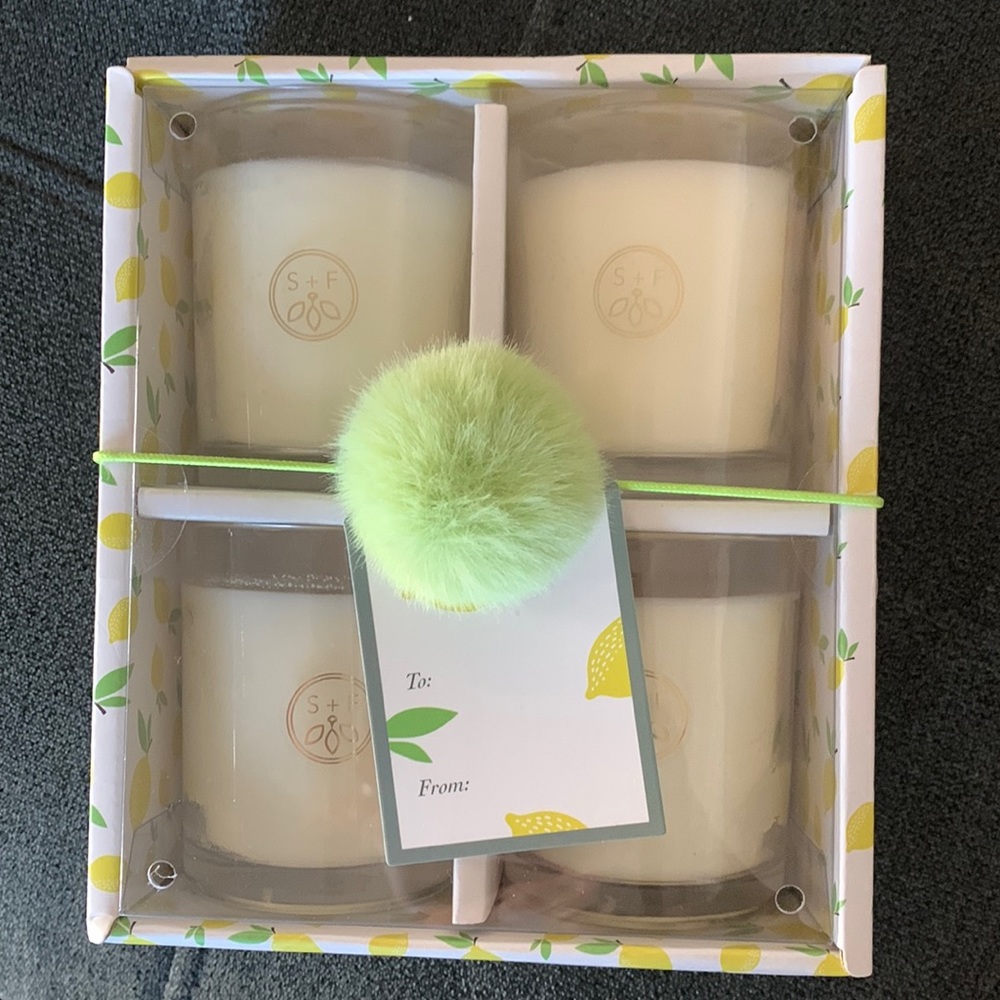 NWT, Sand+Fog 4-pack scented candles